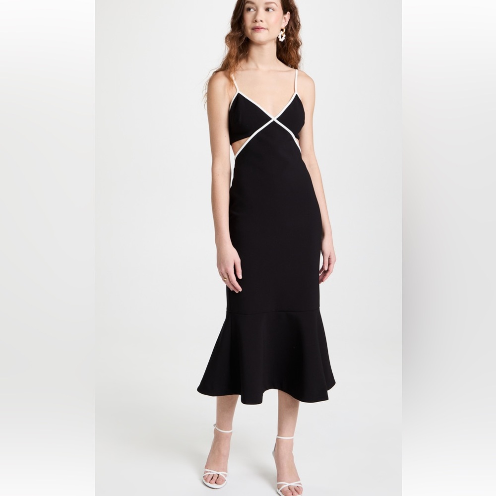 likely adabell black and white dress